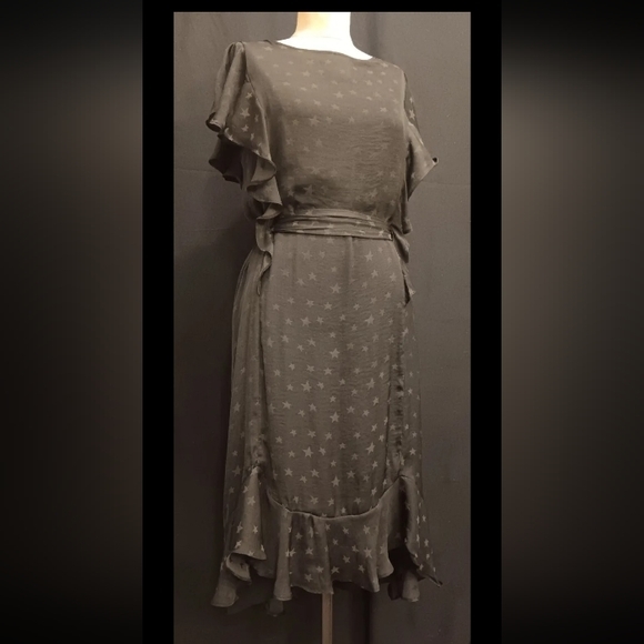 Max Studio Woman's S. Dress Black with small Silver Stars - Picture 2 of 8